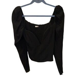 Reformation Sweetheart neckline cropped smocking back wire boning top 4